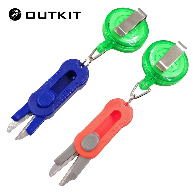 Fishing Line Cutter - OUTKIT, 1 Uds., Mini tijeras flexibles,