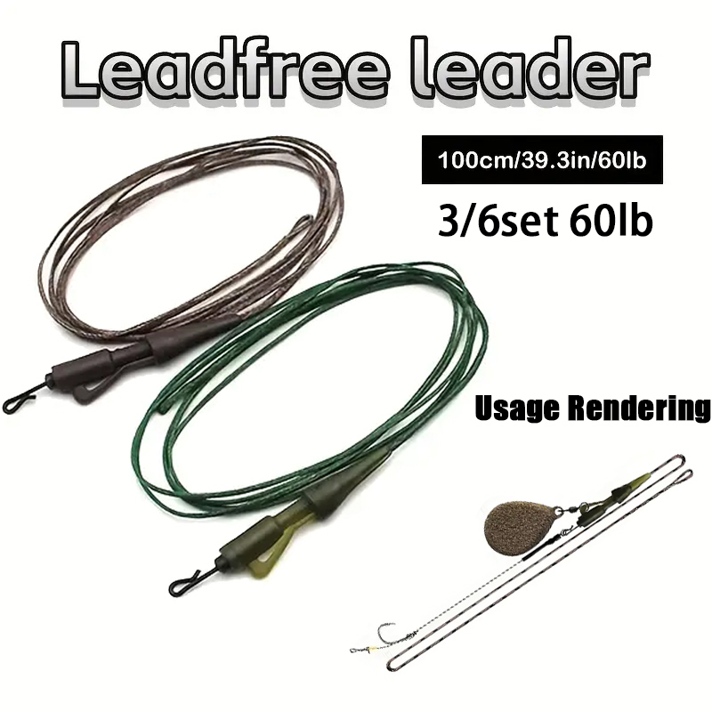 Leader Line - Línea de pesca de carpa, 3/6